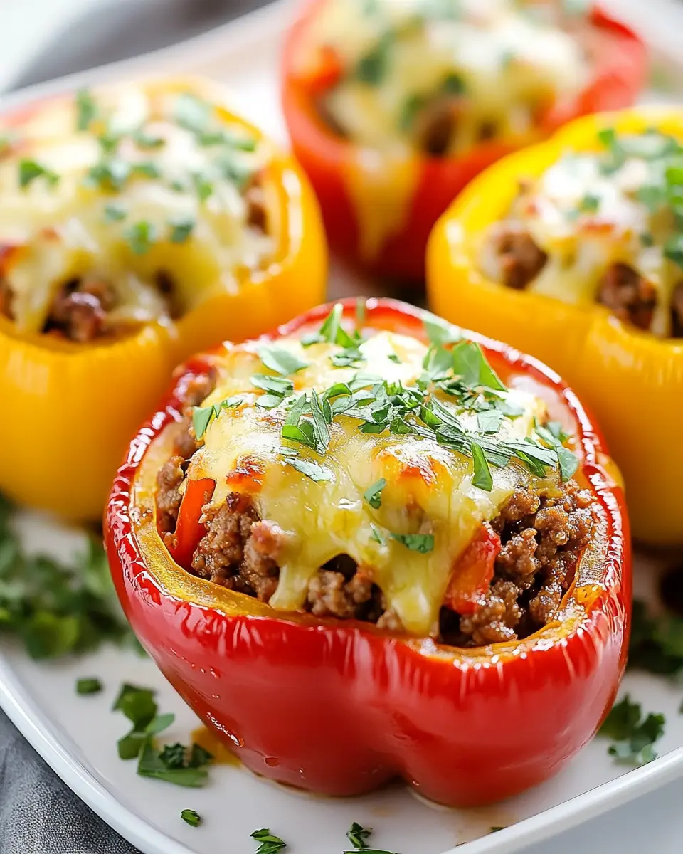gefüllte Paprika mit Hackfleisch und Käse: A Zesty Family Feast